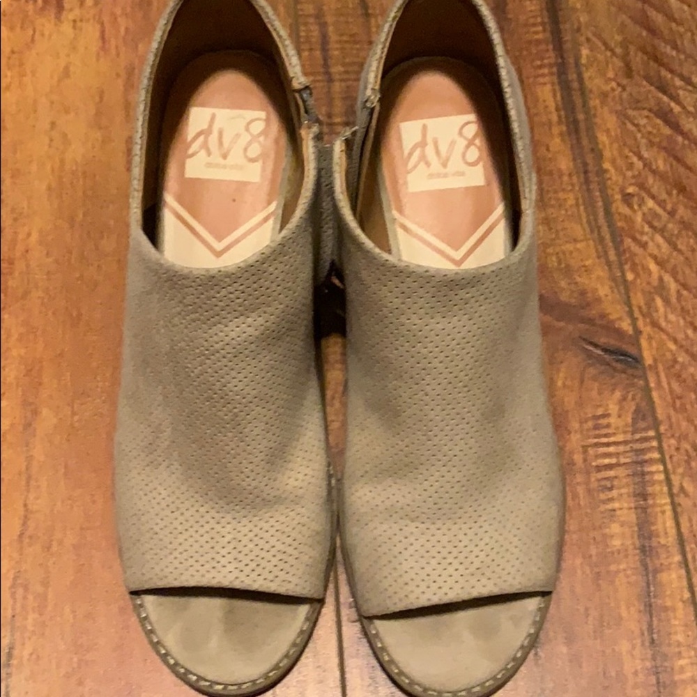Peep toe booties